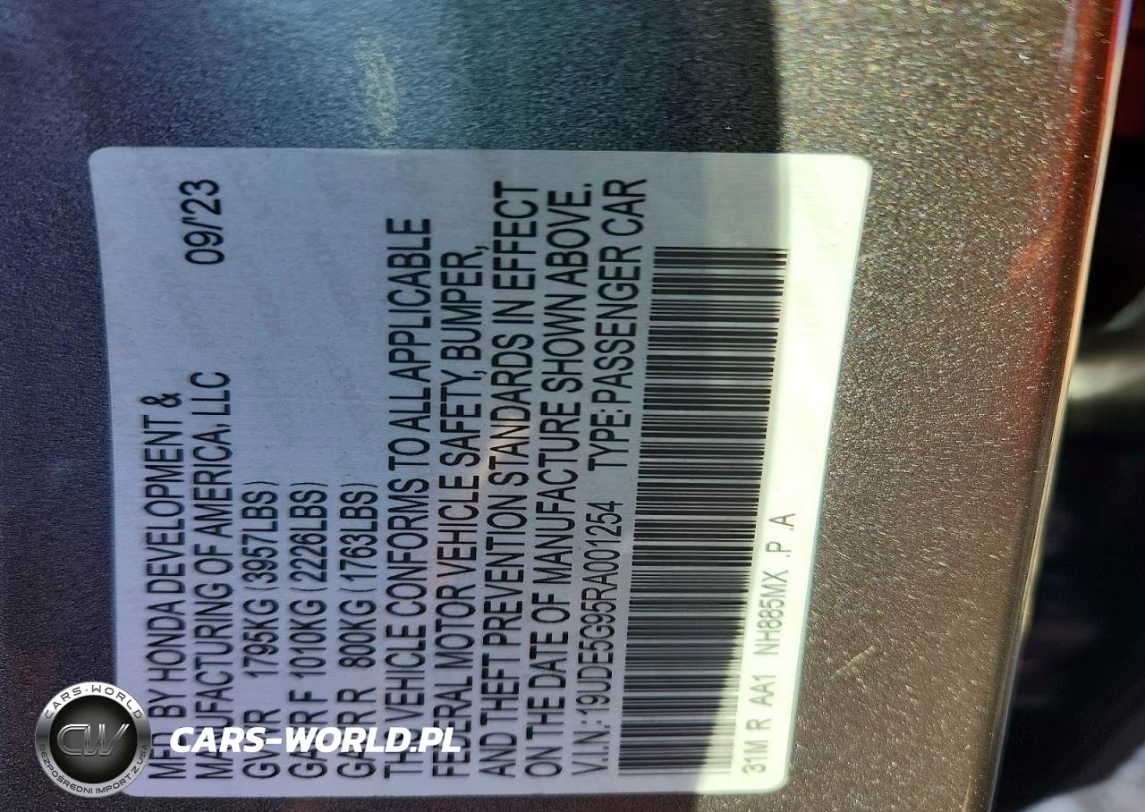 2024 Acura Integra Type S VIN:19UDE5G95RA001254 - 12