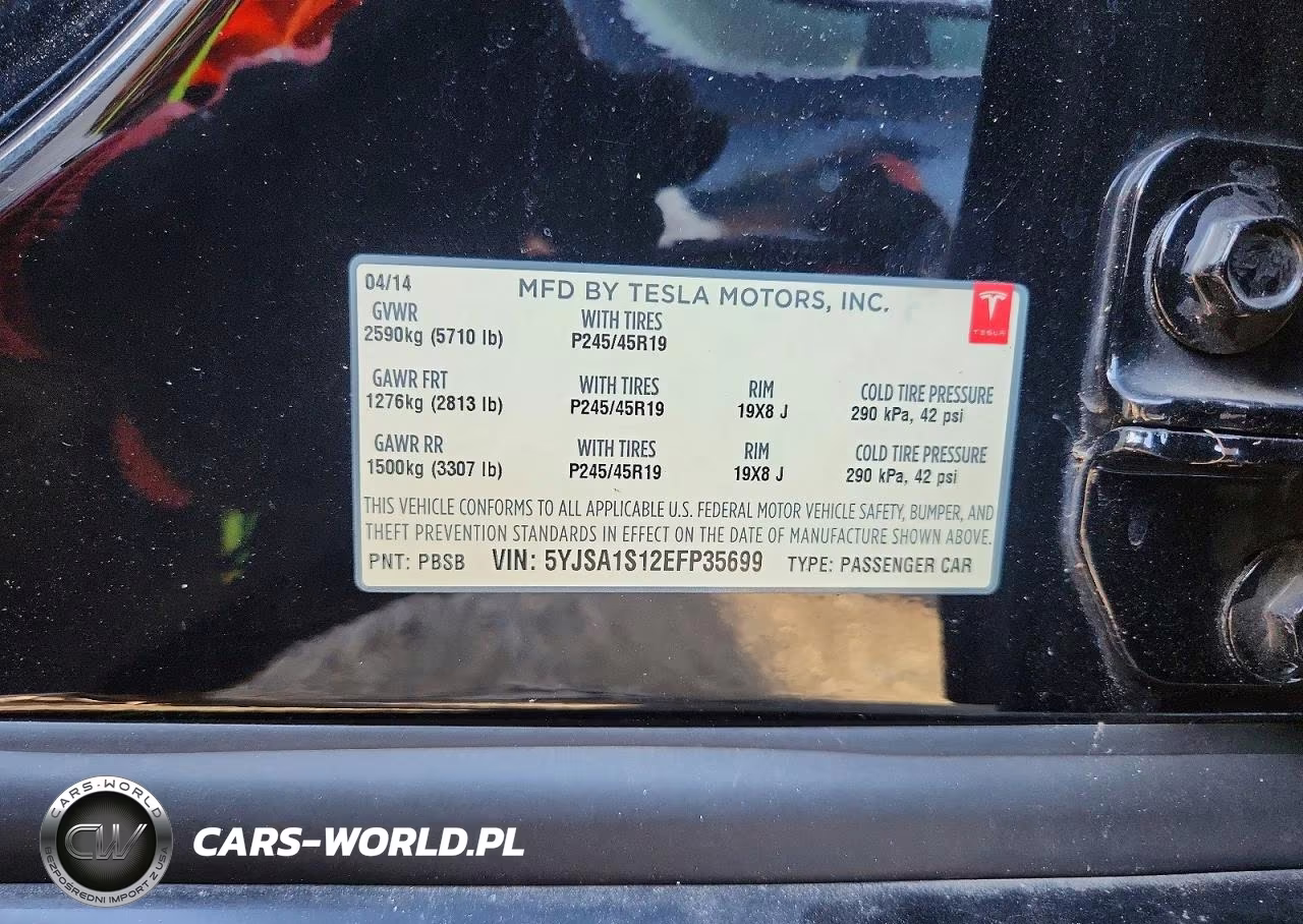 2014 Tesla Model S VIN:5YJSA1S12EFP35699 - 12