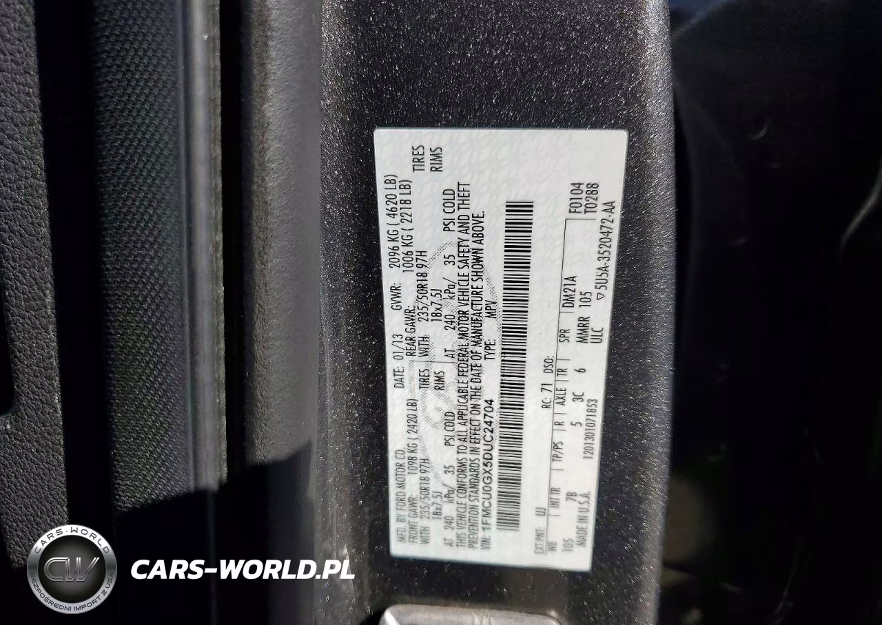 2013 Ford Escape Se VIN:1FMCU0GX5DUC24704 - 13