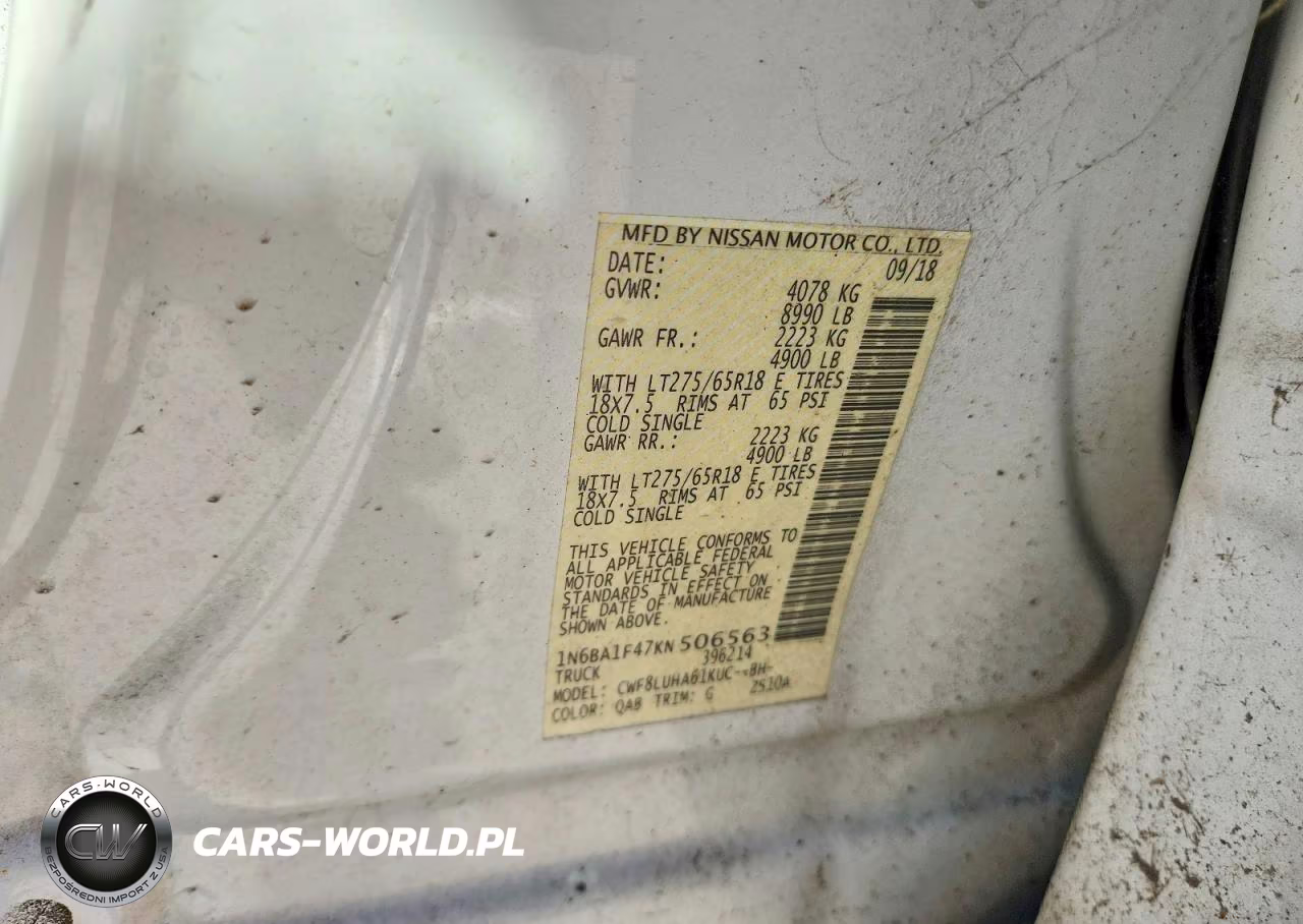 2019 Nissan Titan Xd Pro-4X VIN:1N6BA1F47KN506563 - 12