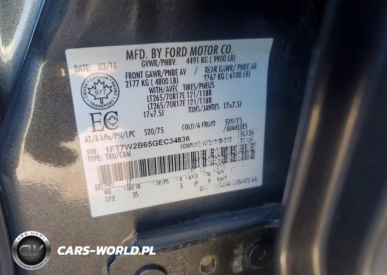 2016 Ford F250 Super Duty VIN:1FT7W2B65GEC34836 - 12