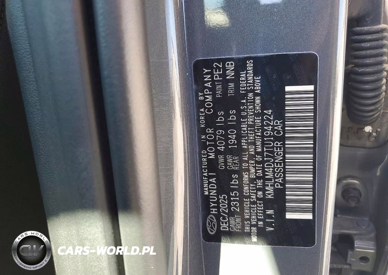 2026 Hyundai Elantra Hybrid Blue VIN:KMHLM4DJ7TU194224 - 13