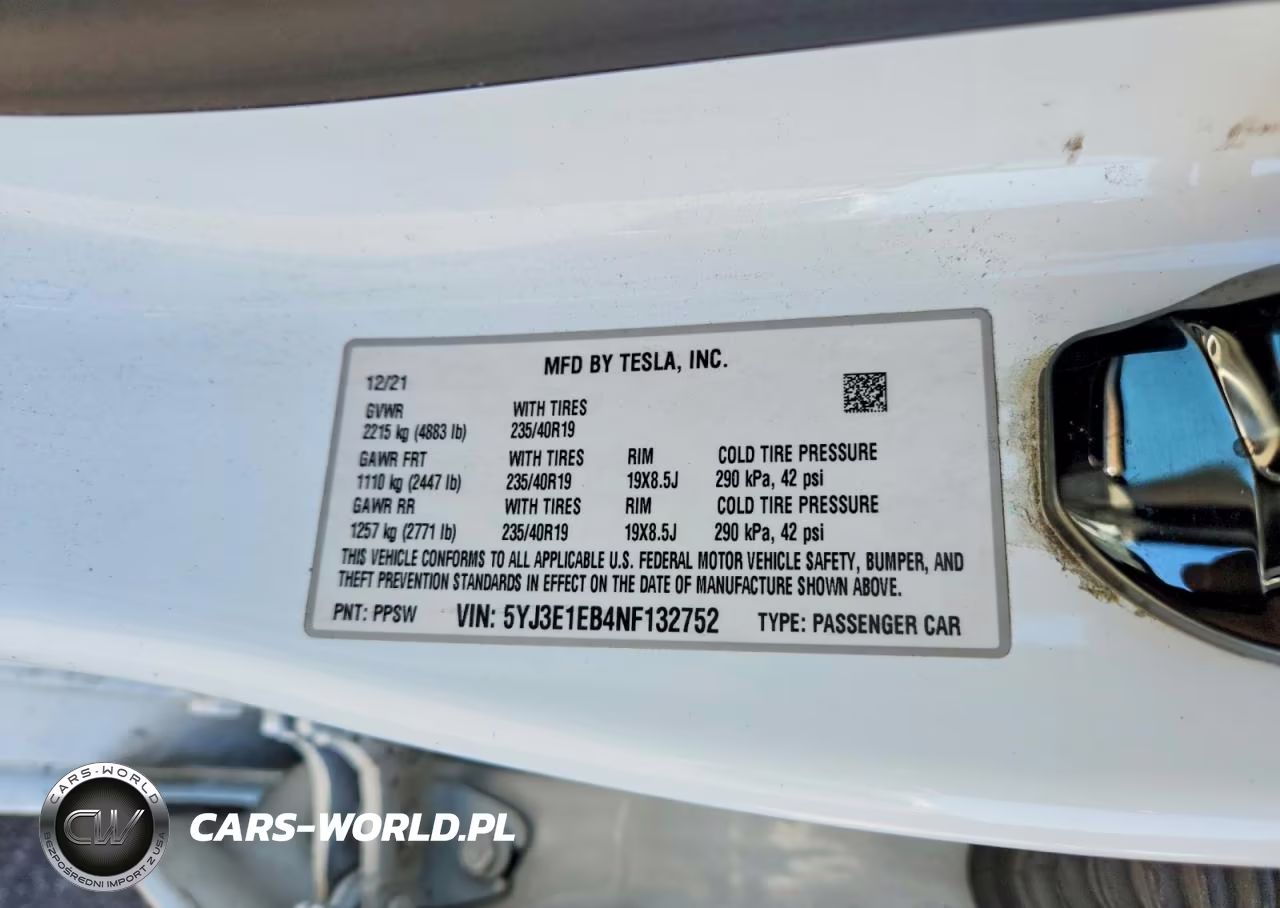 2022 Tesla Model 3 VIN:5YJ3E1EB4NF132752 - 12