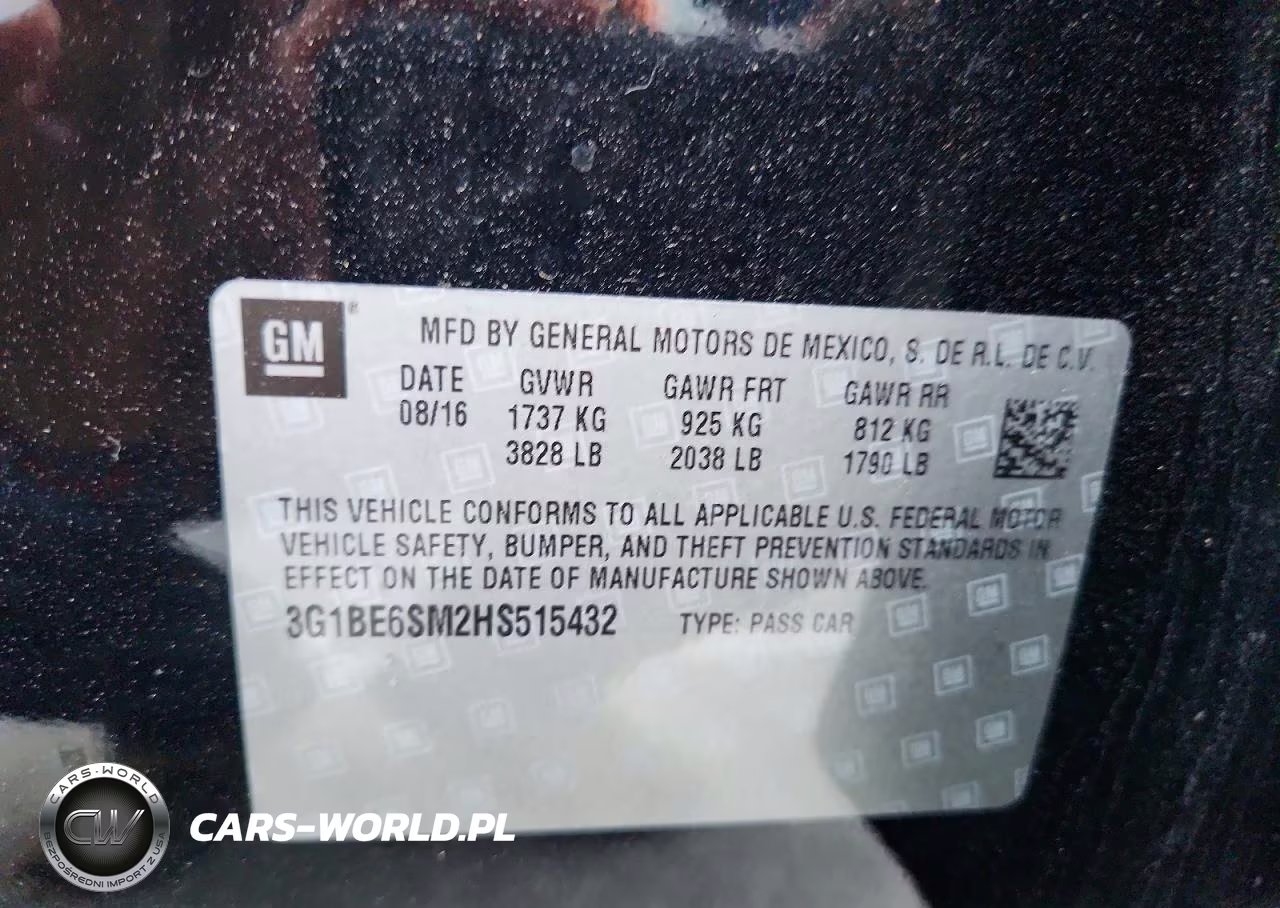 2017 Chevrolet Cruze Lt VIN:3G1BE6SM2HS515432 - 12