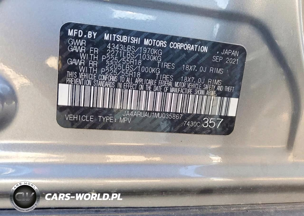 2021 Mitsubishi Outlander Sport Es VIN:JA4ARUAU1MU035867 - 14