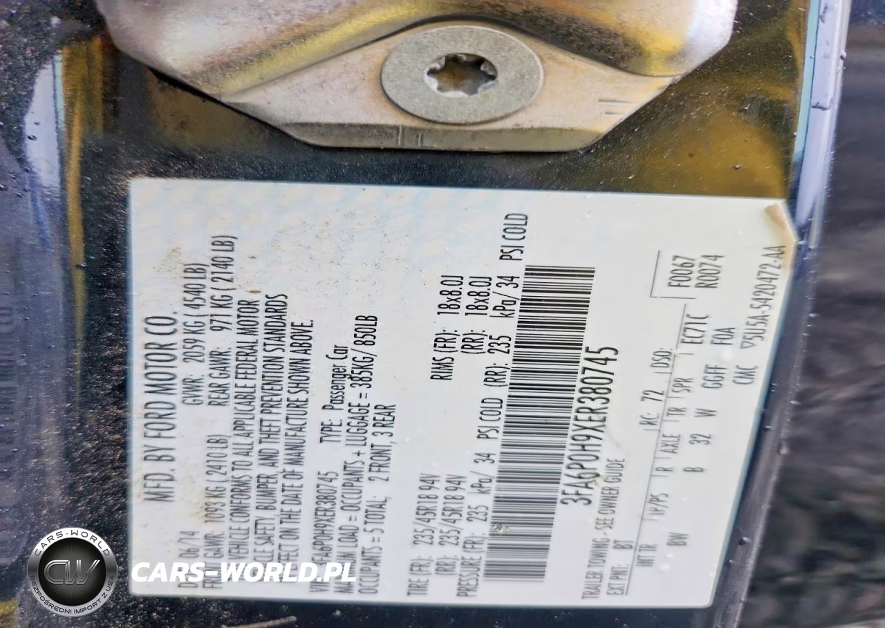 2014 Ford Fusion Se VIN:3FA6P0H9XER380745 - 12