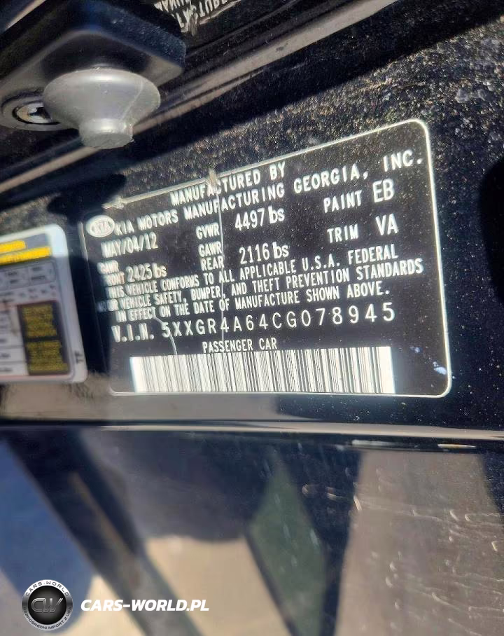 2012 Kia Optima Sx VIN:5XXGR4A64CG078945 - 12