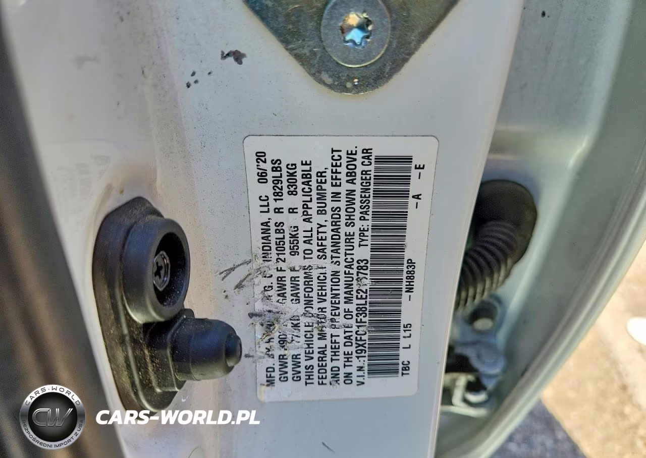 2020 Honda Civic Ex VIN:19XFC1F38LE213783 - 12