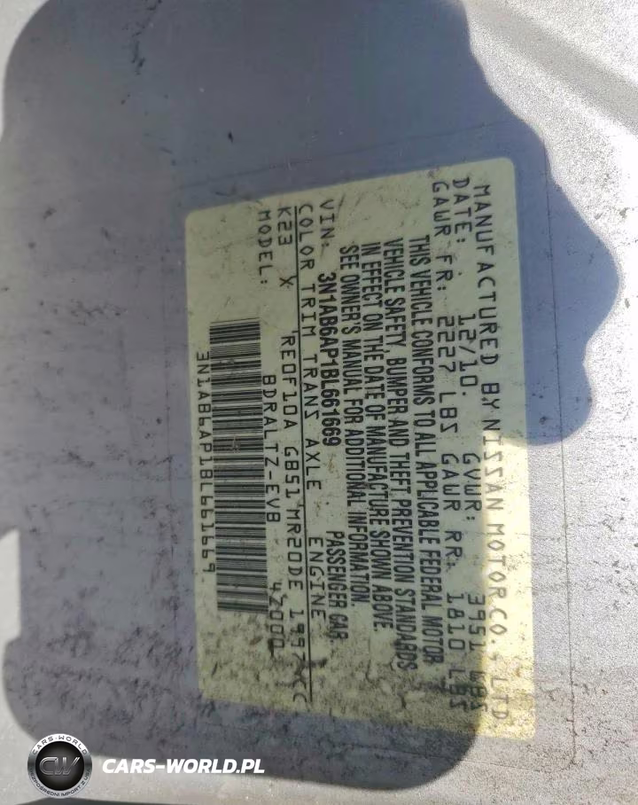 2011 Nissan Sentra 2.0 VIN:3N1AB6AP1BL661669 - 12