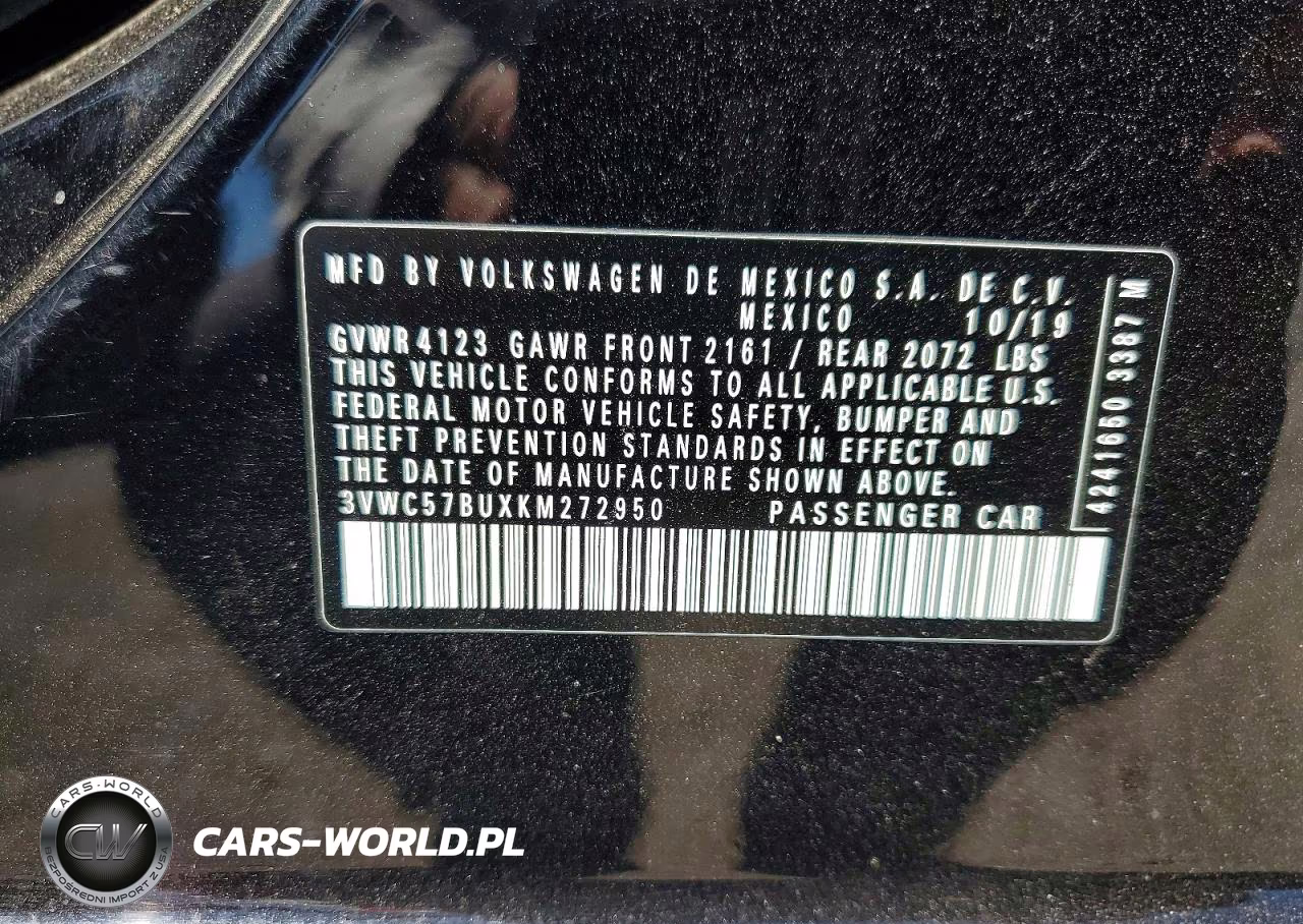2019 Volkswagen Jetta S VIN:3VWC57BUXKM272950 - 12
