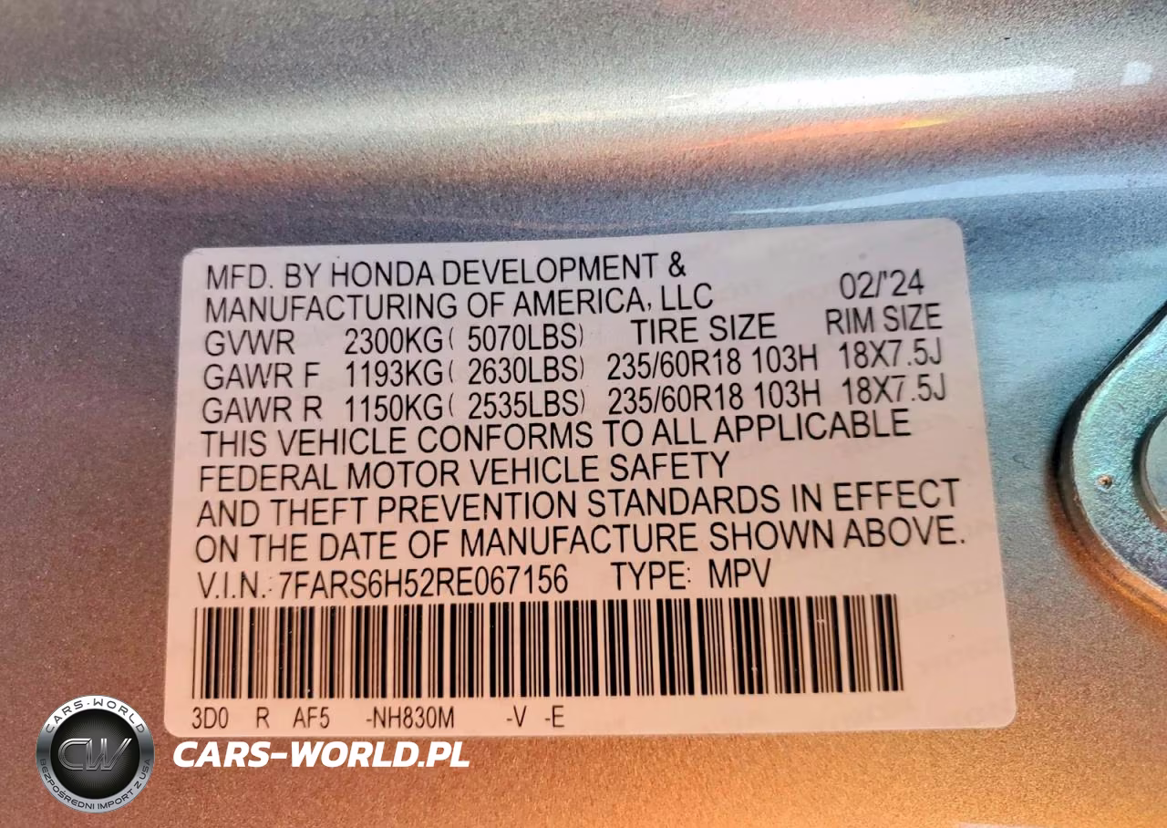 2024 Honda Cr-V Sport VIN:7FARS6H52RE067156 - 13