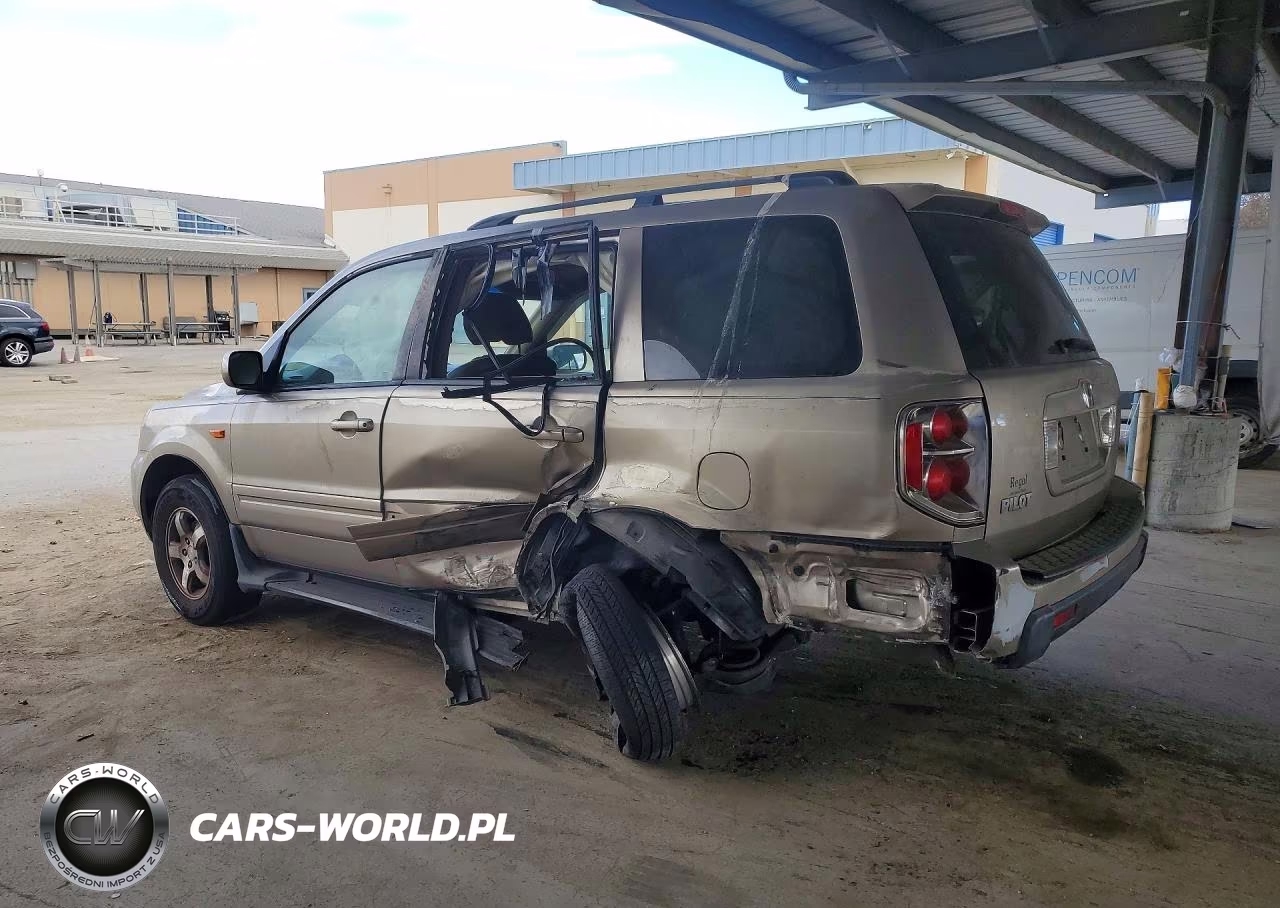 2007 Honda Pilot Exl VIN:5FNYF285X7B023021 - 2