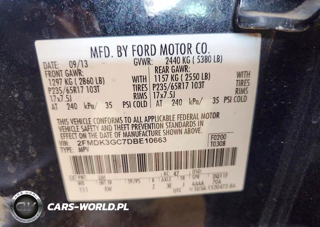 2013 Ford Edge Se VIN:2FMDK3GC7DBE10663 - 14