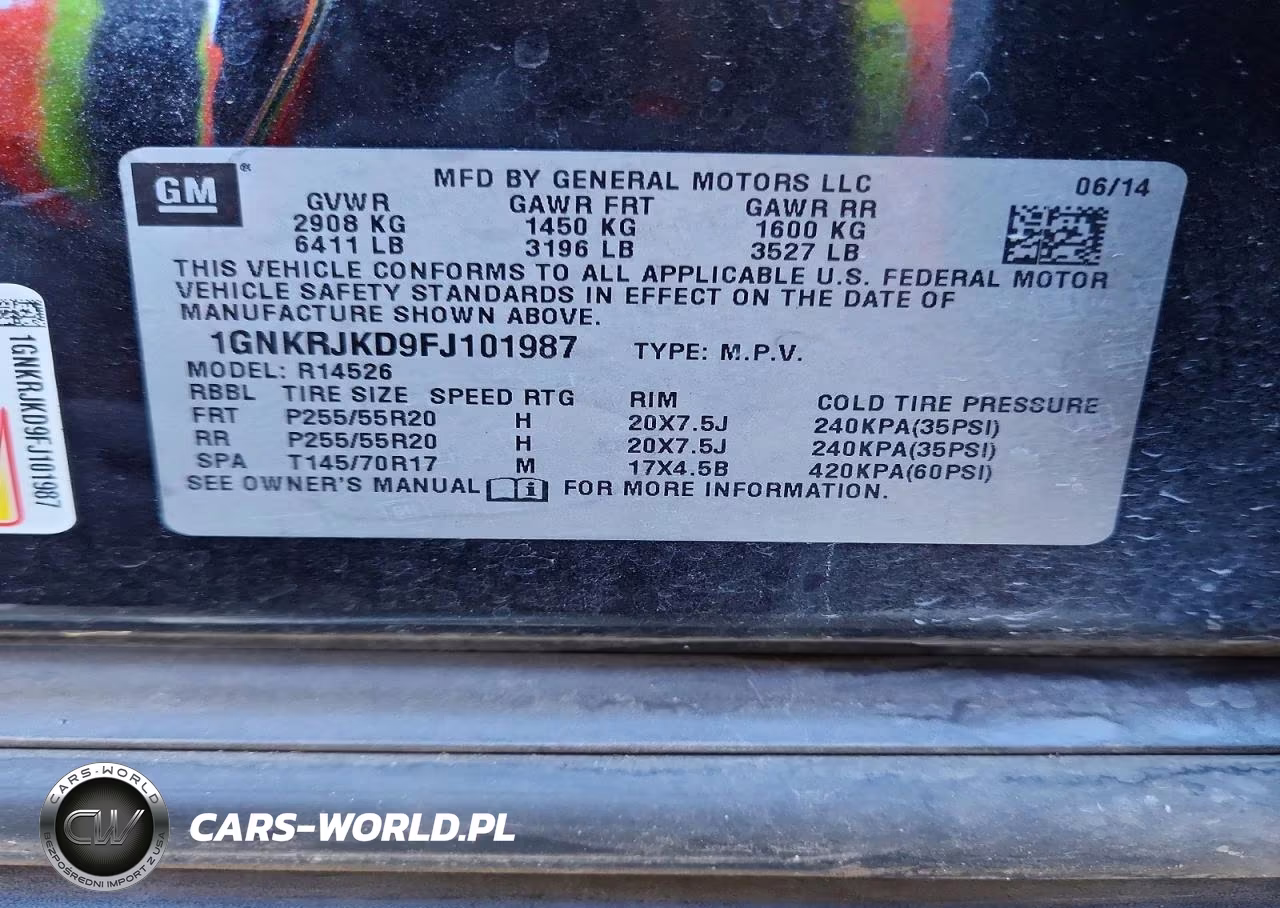 2015 Chevrolet Traverse Ltz VIN:1GNKRJKD9FJ101987 - 13