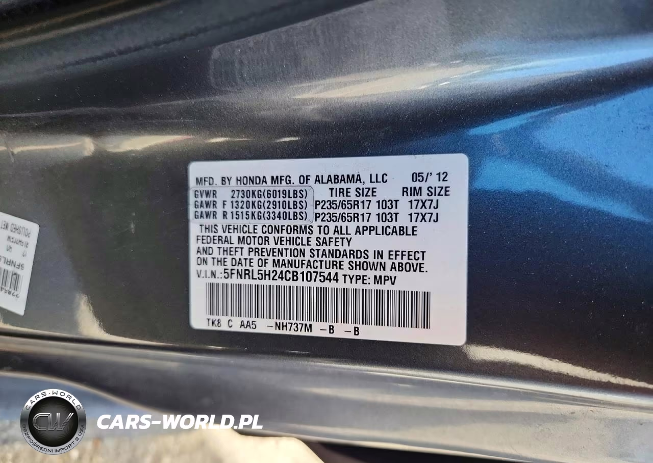 2012 Honda Odyssey Lx VIN:5FNRL5H24CB107544 - 12