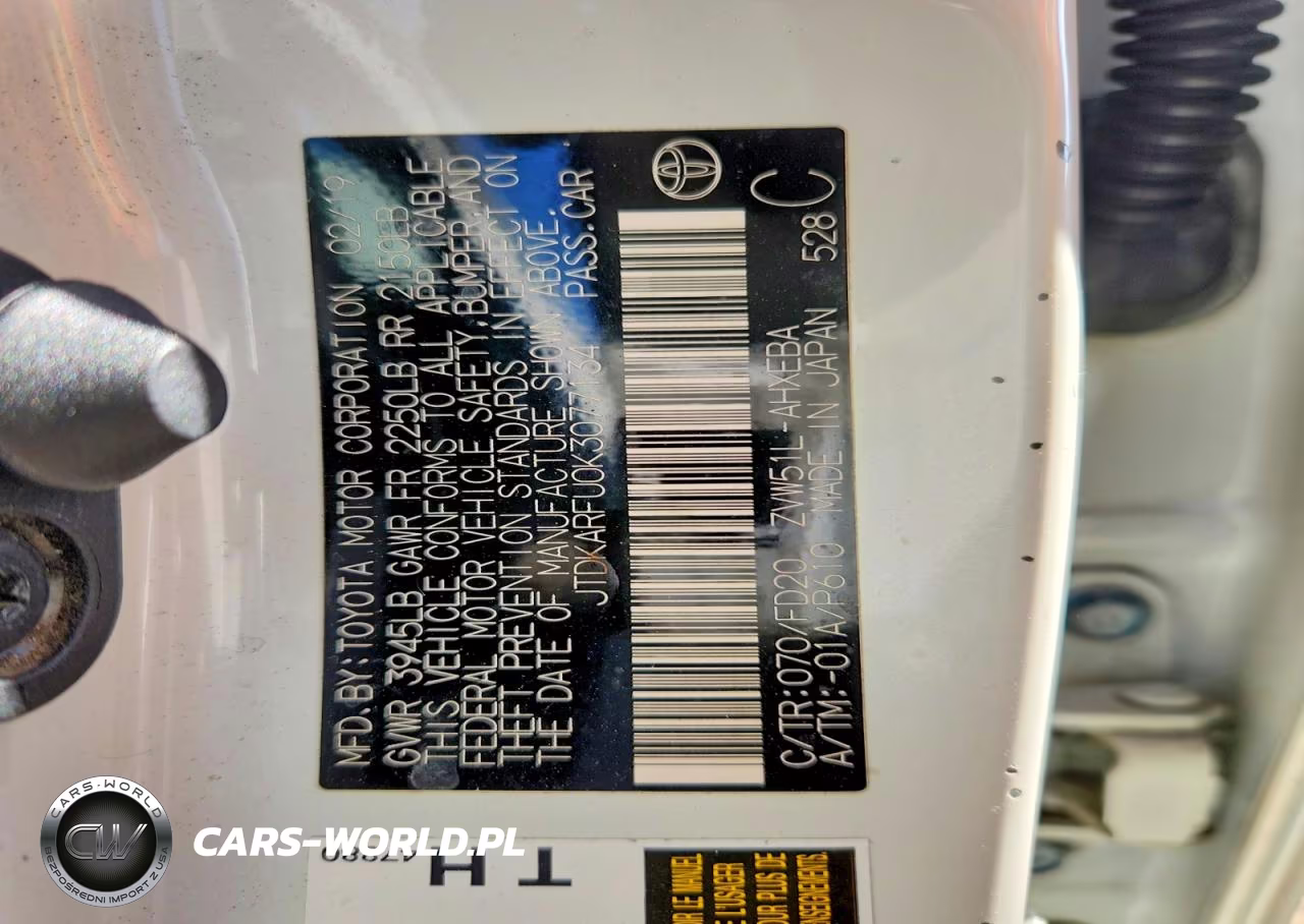 2019 Toyota Prius Le VIN:JTDKARFU0K3077134 - 13