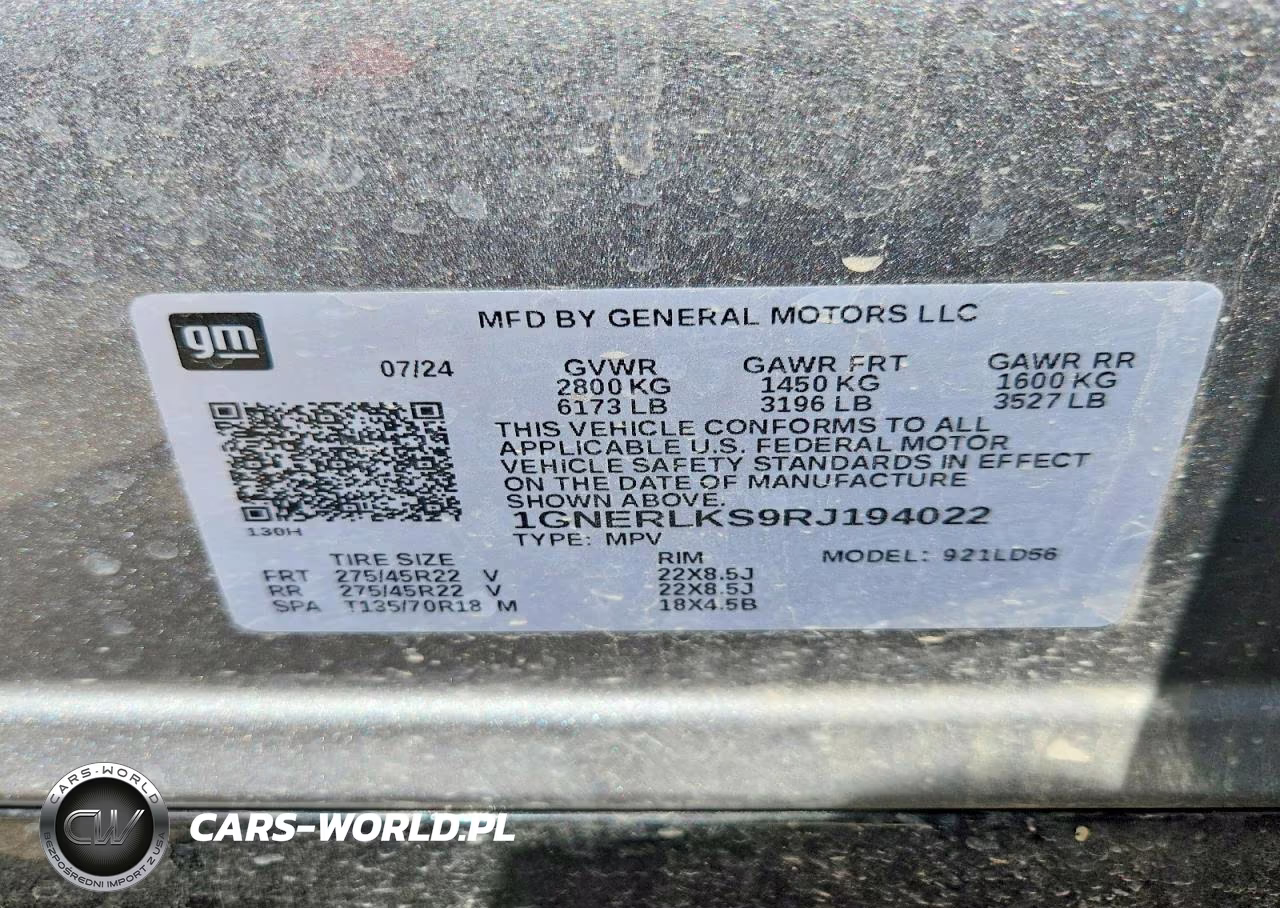 2024 Chevrolet Traverse Rs VIN:1GNERLKS9RJ194022 - 13