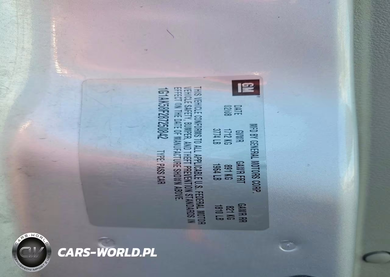 2008 Chevrolet Cobalt Ls VIN:1G1AK58F287250842 - 12