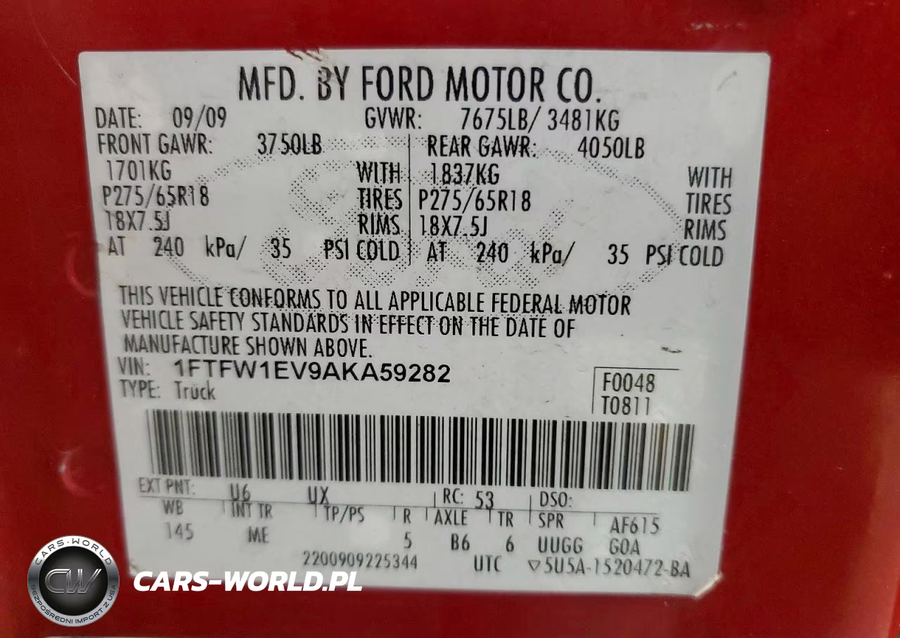 2010 Ford F150 Supercrew VIN:1FTFW1EV9AKA59282 - 13