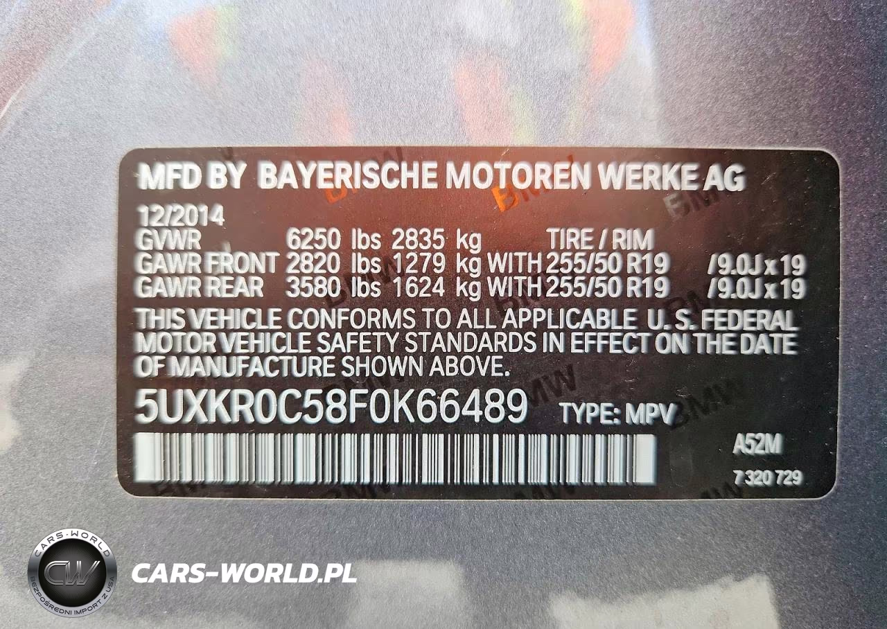 2015 BMW X5 xDrive35I VIN:5UXKR0C58F0K66489 - 13