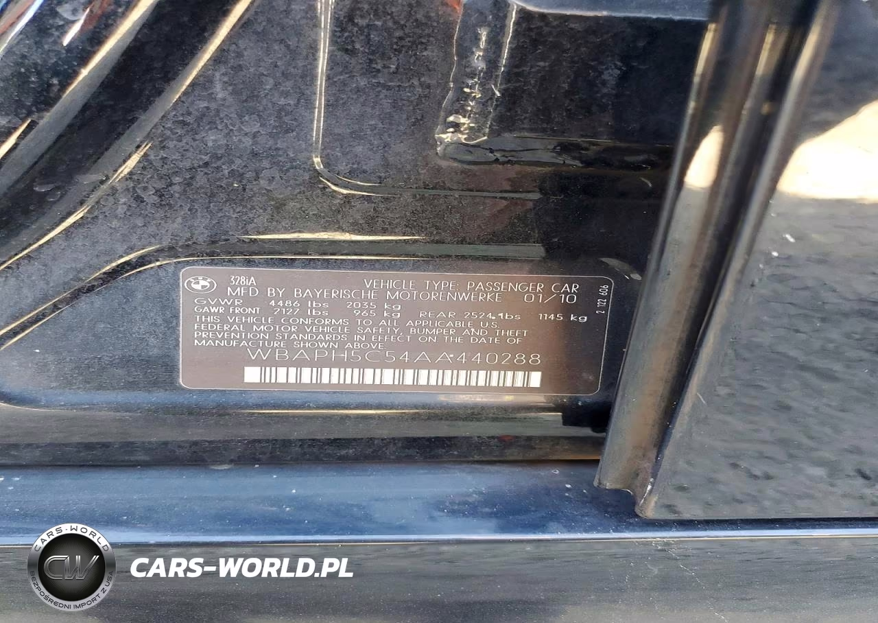 2010 BMW 328 I Sulev VIN:WBAPH5C54AA440288 - 12