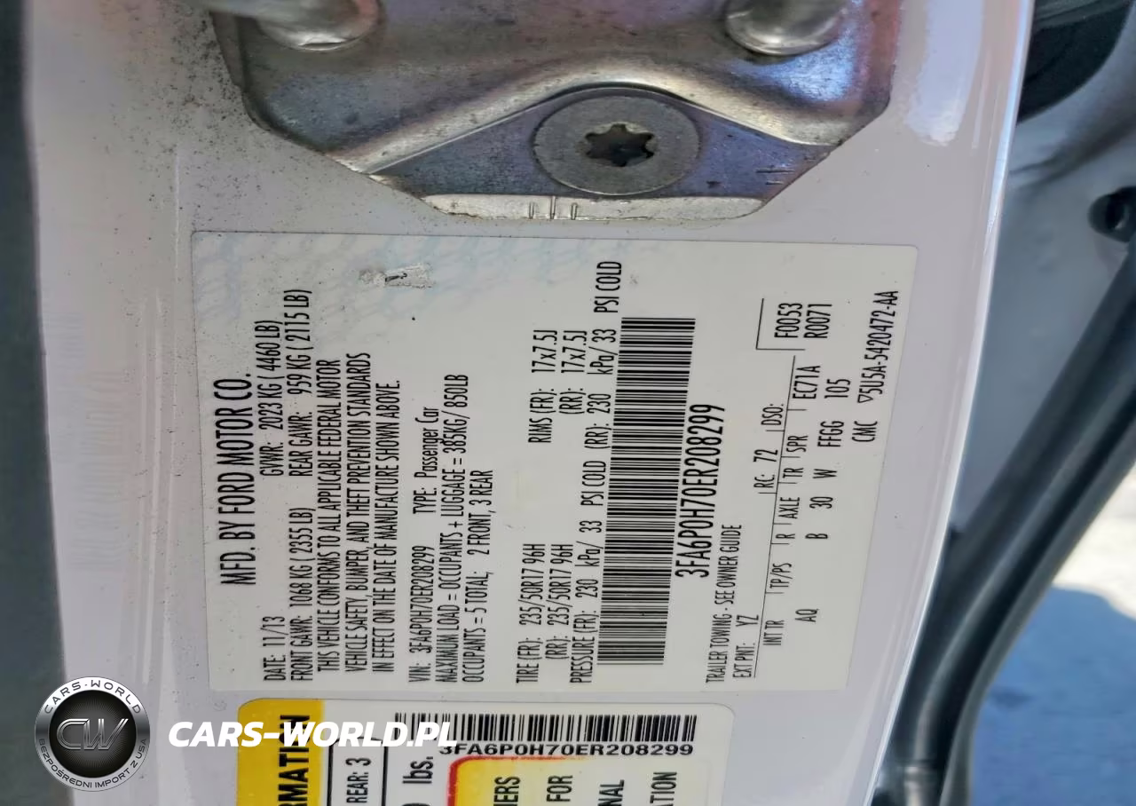 2014 Ford Fusion Se VIN:3FA6P0H70ER208299 - 13