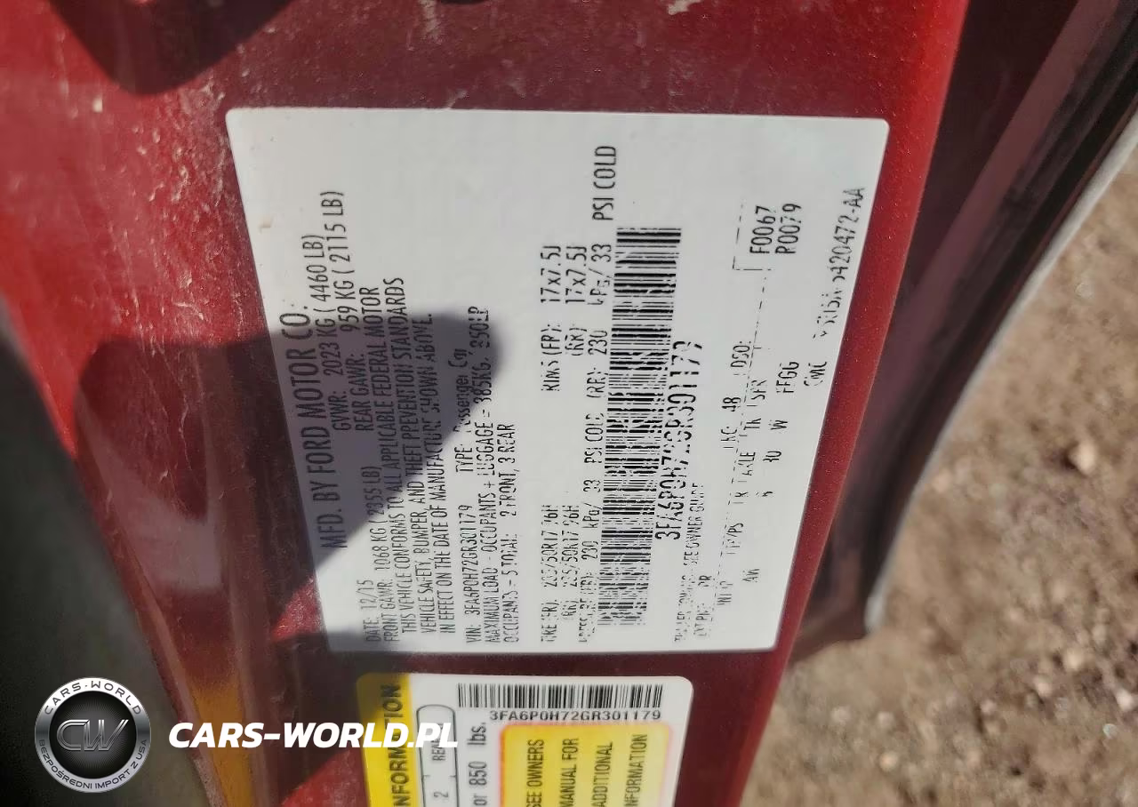 2016 Ford Fusion Se VIN:3FA6P0H72GR301179 - 12