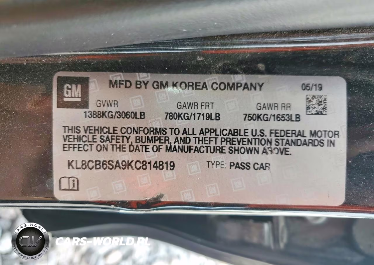 2019 Chevrolet Spark Ls VIN:KL8CB6SA9KC814819 - 12