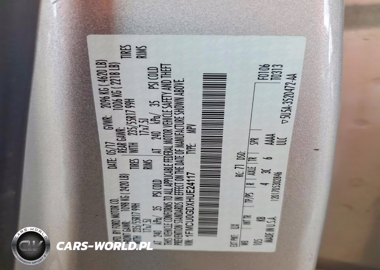 2017 Ford Escape Se VIN:1FMCU0GDXHUE24117 - 12