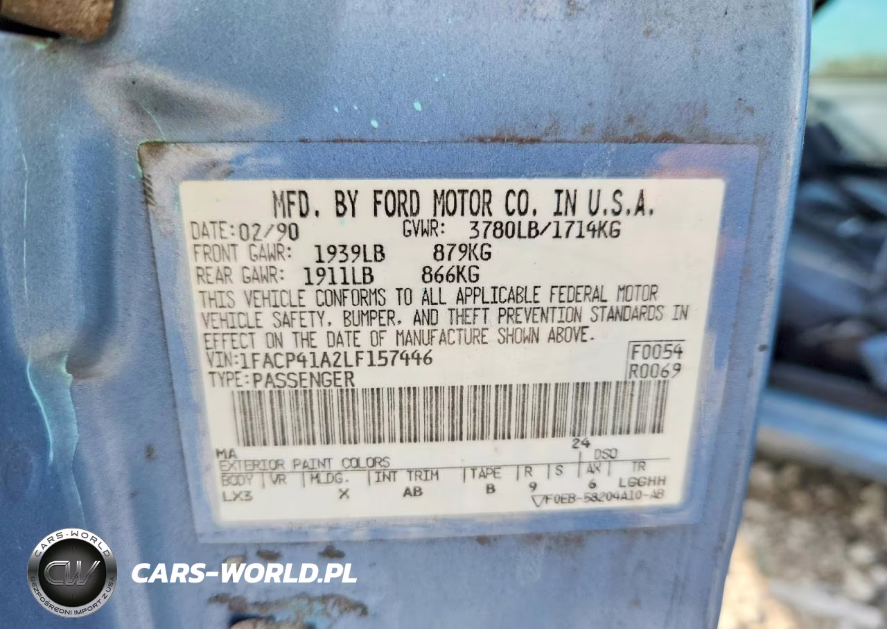 1990 Ford Mustang Lx VIN:1FACP41A2LF157446 - 12