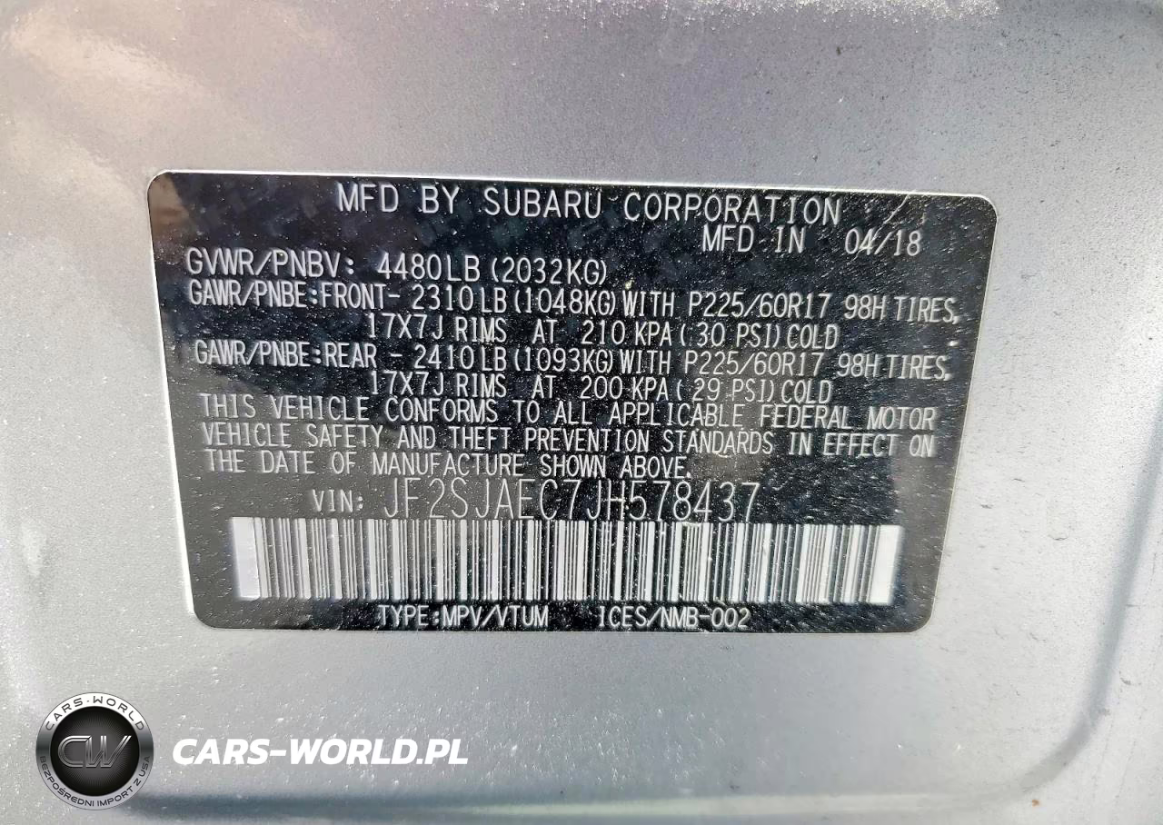 2018 Subaru Forester 2.5I Premium VIN:JF2SJAEC7JH578437 - 12