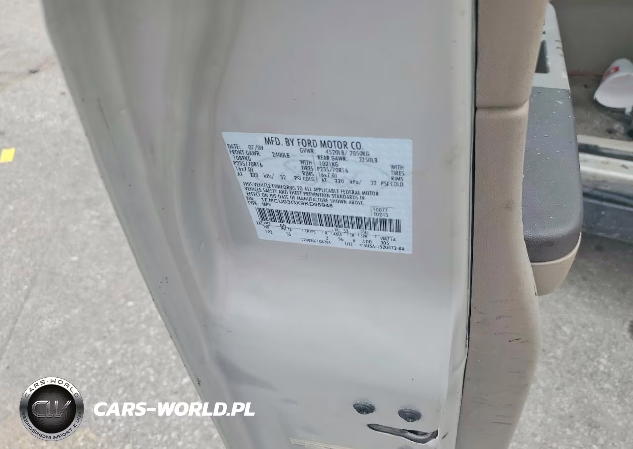 2009 Ford Escape Xlt VIN:1FMCU03GX9KD05948 - 12