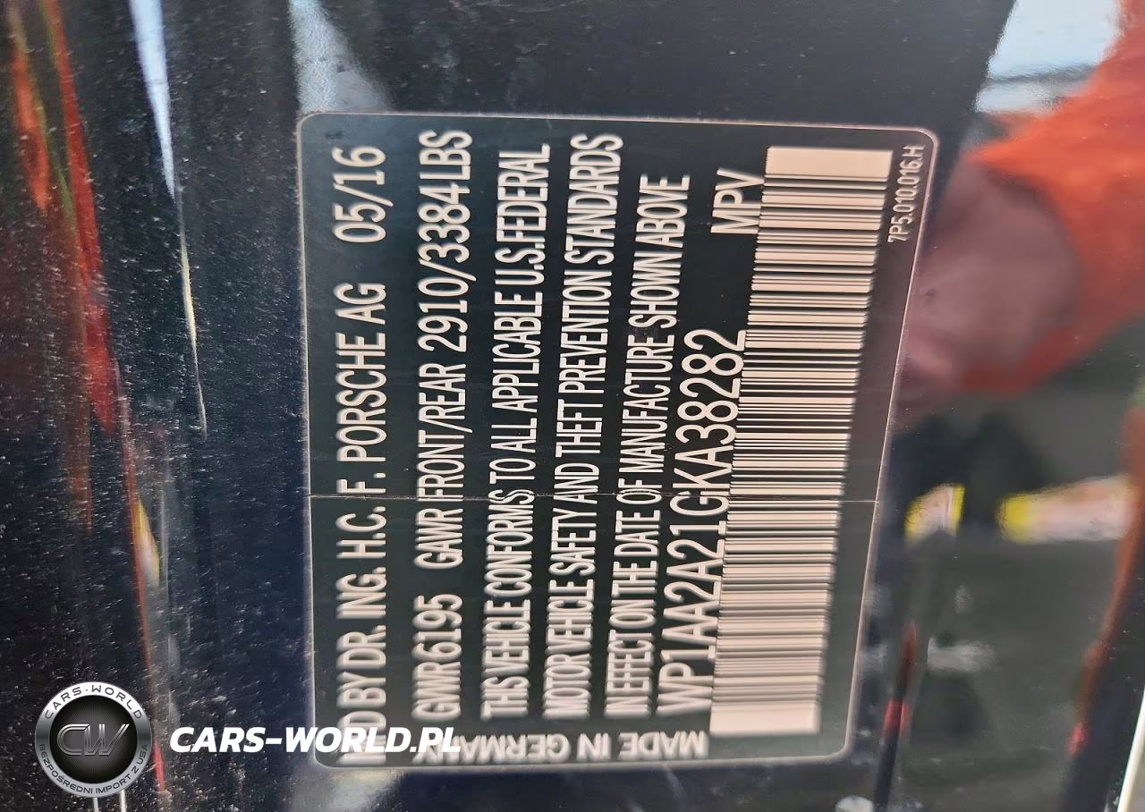 2016 Porsche Cayenne VIN:WP1AA2A21GKA38282 - 14