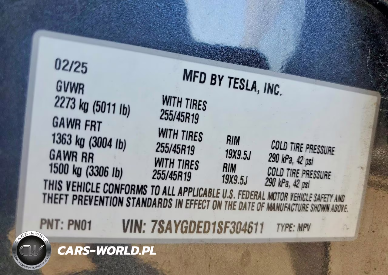 2025 Tesla Model Y VIN:7SAYGDED1SF304611 - 12