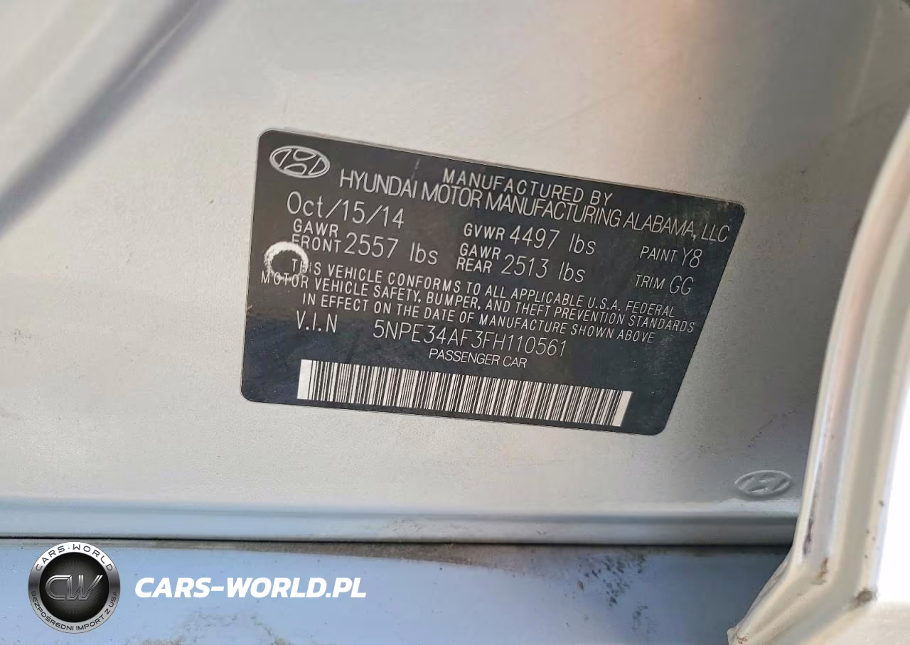 2015 Hyundai Sonata Sport VIN:5NPE34AF3FH110561 - 13