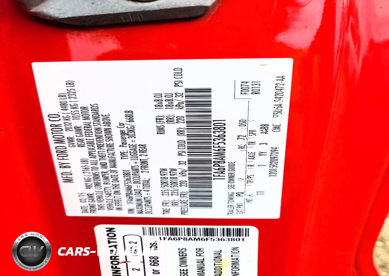 2015 Ford Mustang VIN:1FA6P8AM6F5363801 - 12