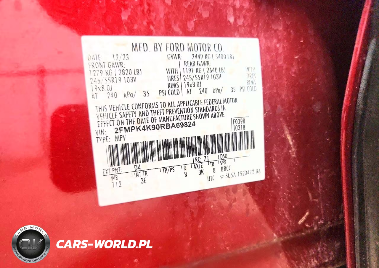 2024 Ford Edge Titanium VIN:2FMPK4K90RBA69824 - 13