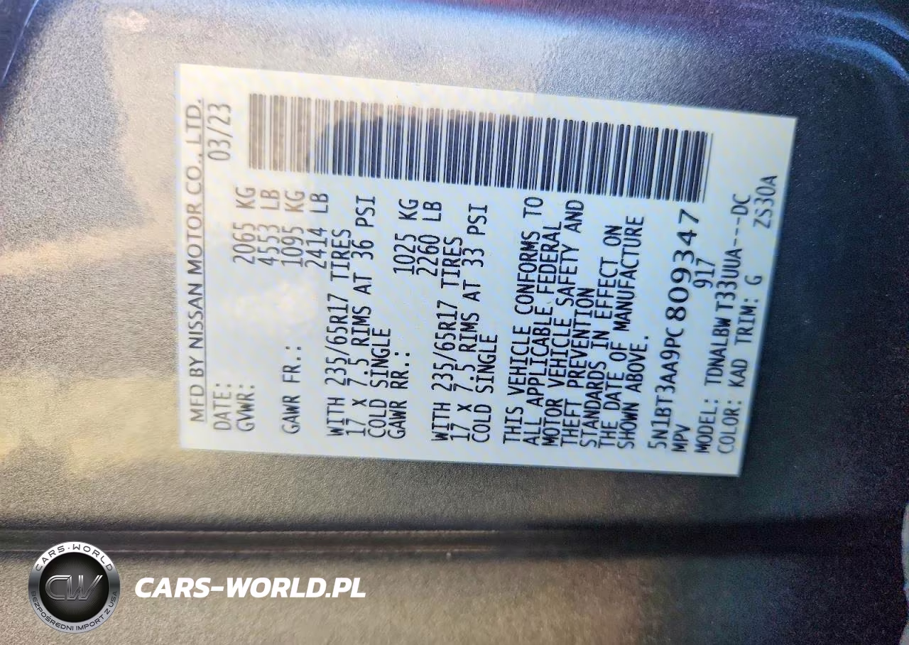 2023 Nissan Rogue S VIN:5N1BT3AA9PC809347 - 13