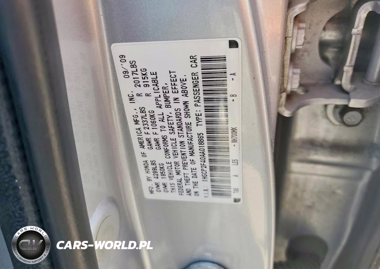 2010 Honda Accord Lxp VIN:1HGCP2F40AA018865 - 12