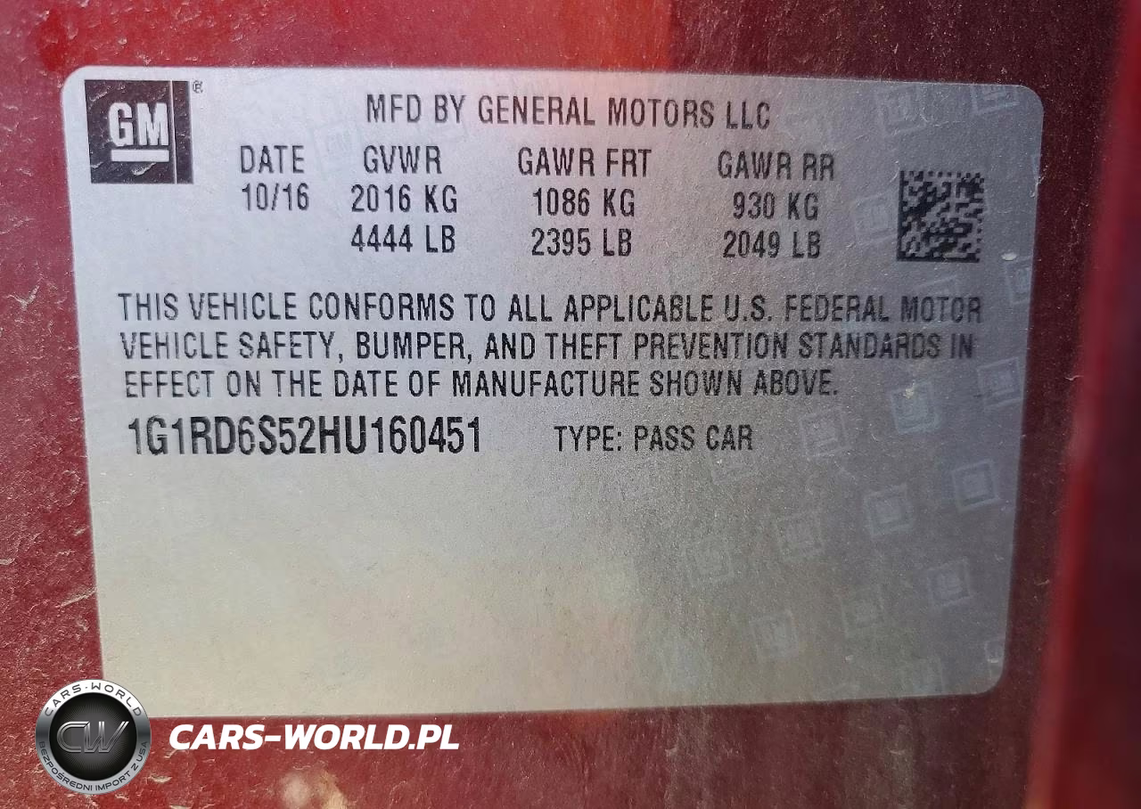 2017 Chevrolet Volt Premier VIN:1G1RD6S52HU160451 - 12