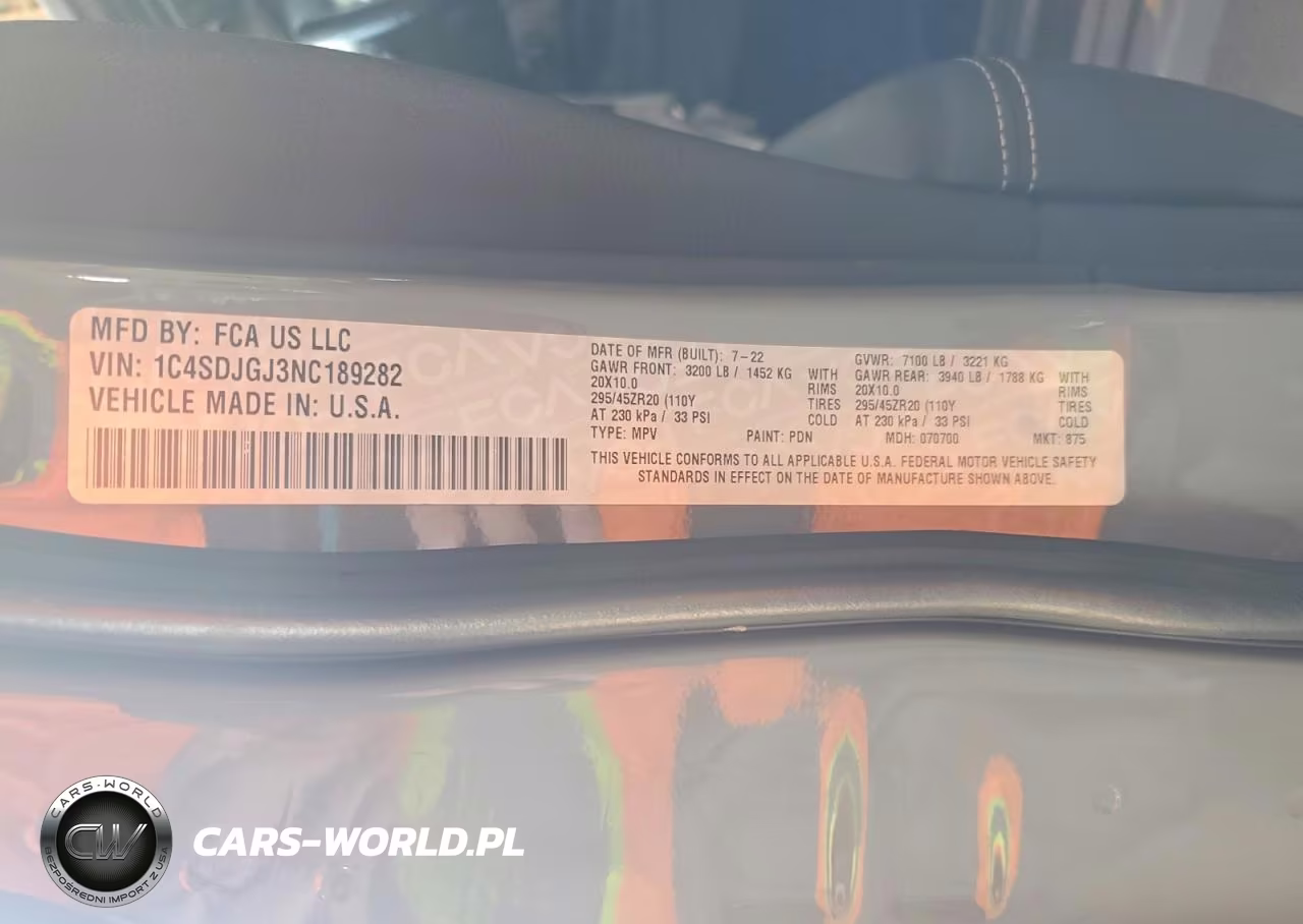 2022 Dodge Durango Srt 392 VIN:1C4SDJGJ3NC189282 - 12