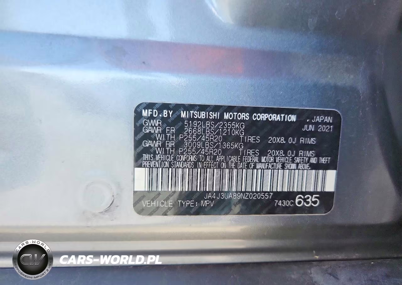 2022 Mitsubishi Outlander Se VIN:JA4J3UA89NZ020557 - 13