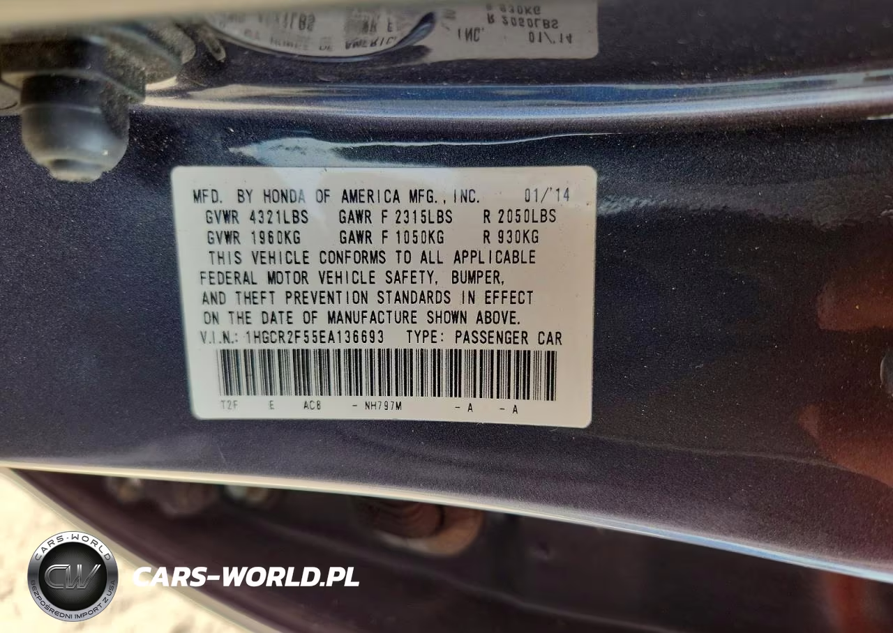 HONDA ACCORD SPO VIN:1HGCR2F55EA136693 - 12
