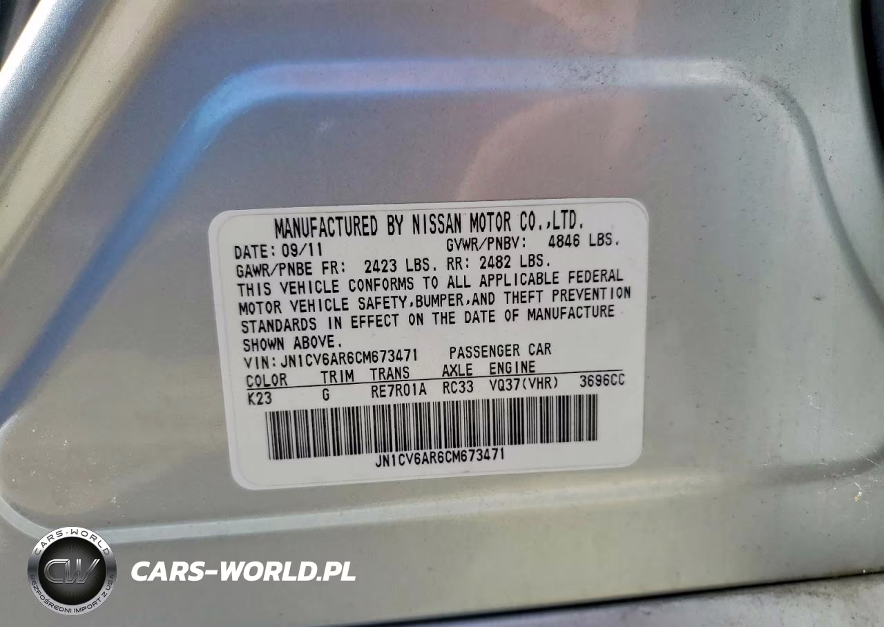 2012 Infiniti G37 Sedan X VIN:JN1CV6AR6CM673471 - 12