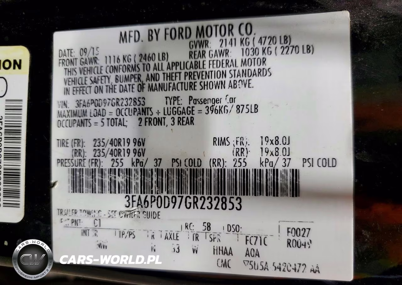 2016 Ford Fusion Titanium VIN:3FA6P0D97GR232853 - 13