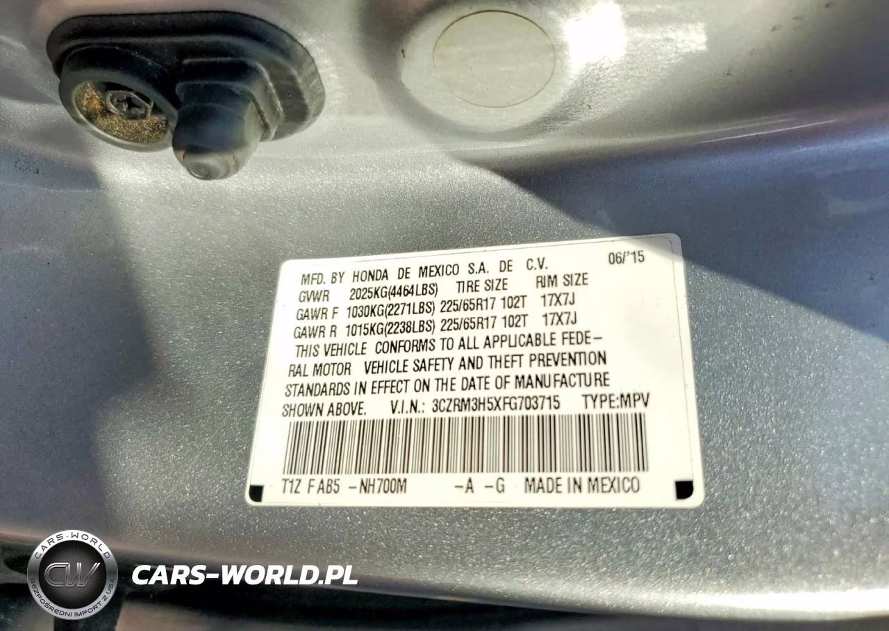 2015 Honda Cr-V Ex VIN:3CZRM3H5XFG703715 - 13
