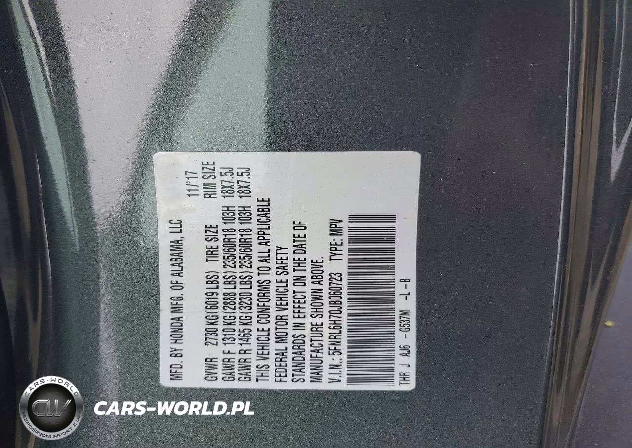 2018 Honda Odyssey Exl VIN:5FNRL6H70JB060723 - 13