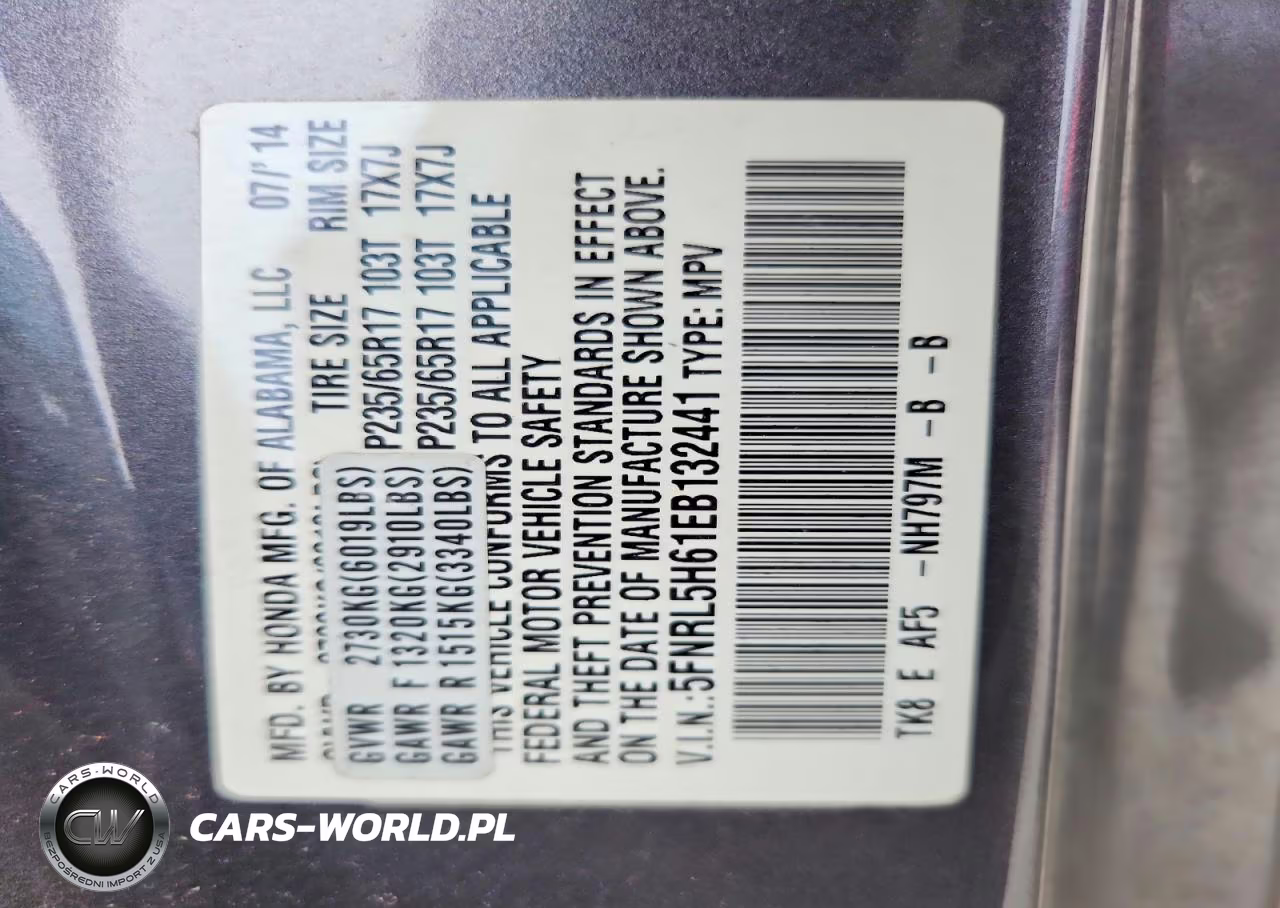 2014 Honda Odyssey Exl VIN:5FNRL5H61EB132441 - 13