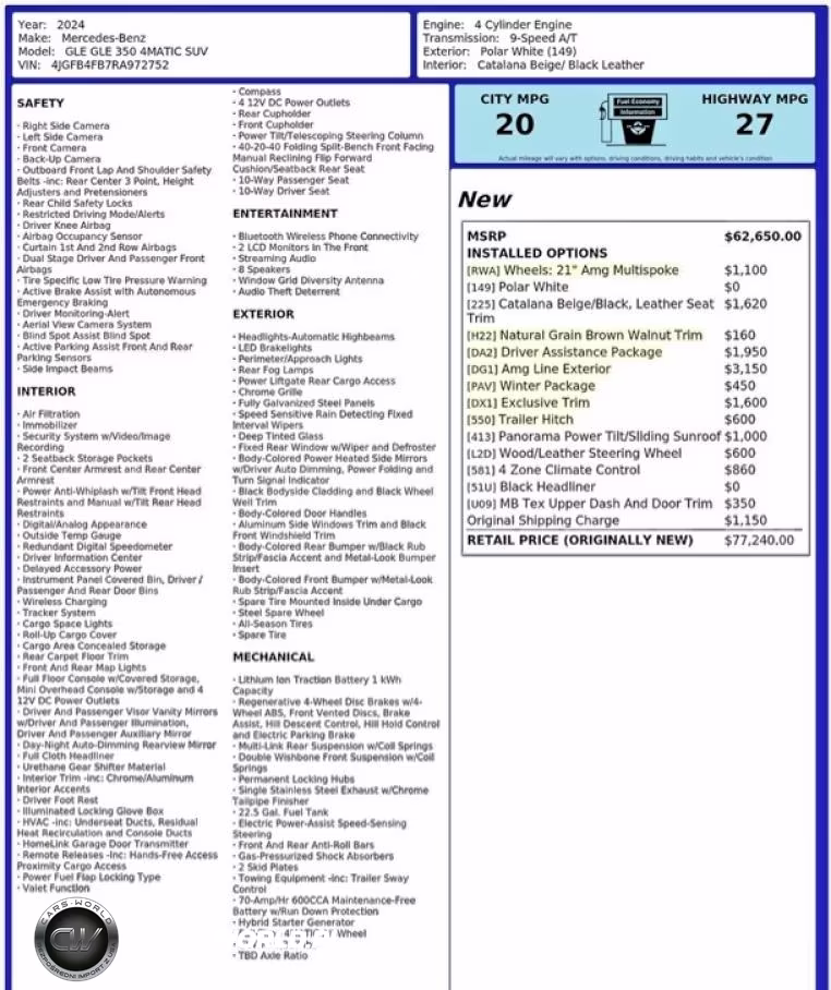 2024 Mercedes-Benz Gle 350 4Matic VIN:4JGFB4FB7RA972752 - 11