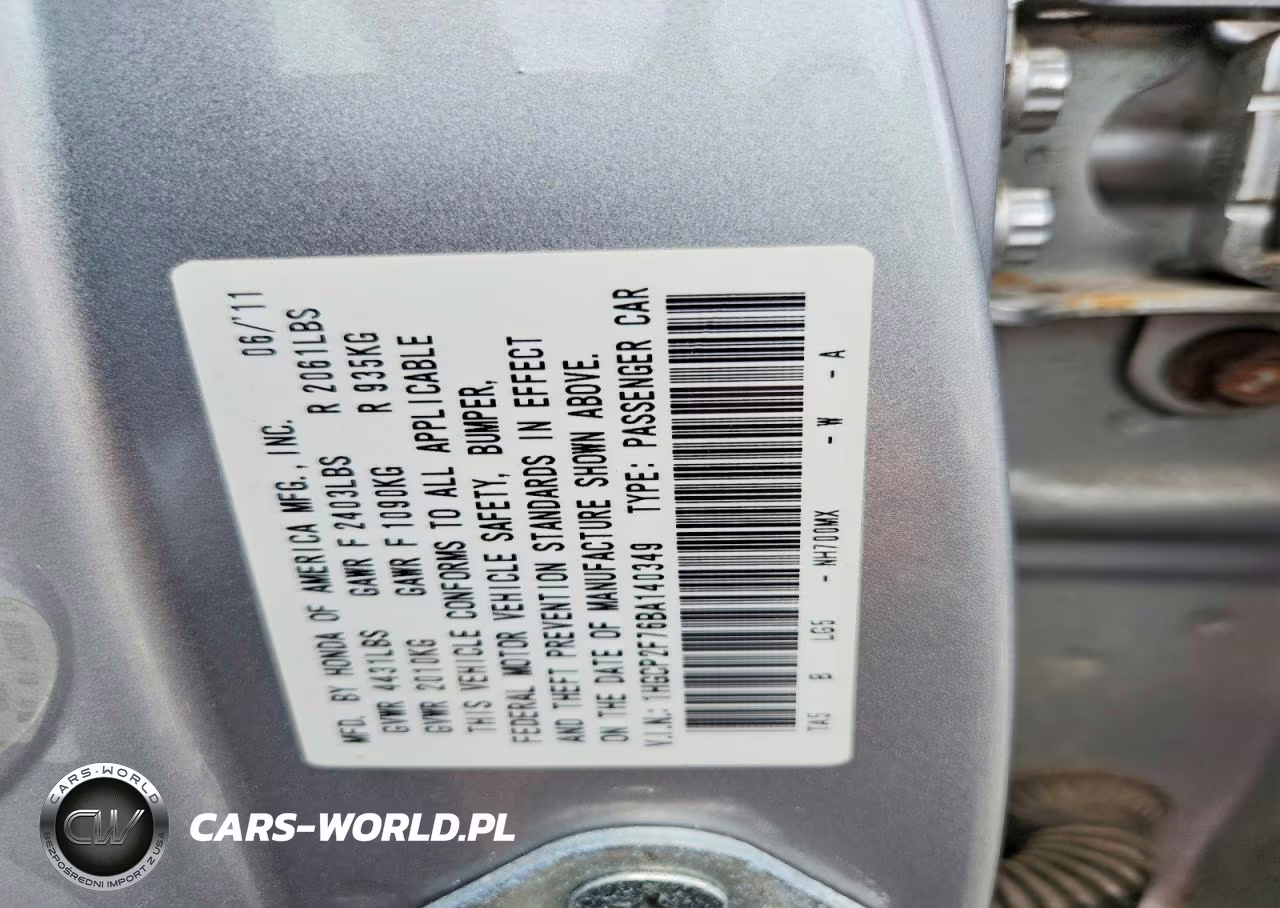 2011 Honda Accord Ex VIN:1HGCP2F76BA140349 - 12
